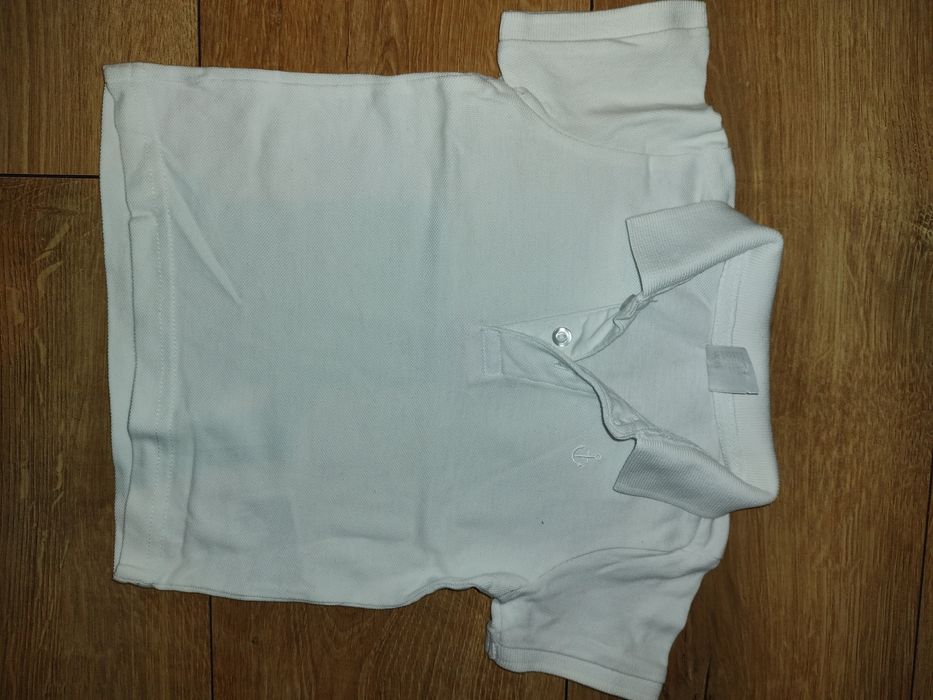 Koszulka polo biała rozmiar 74 H&M