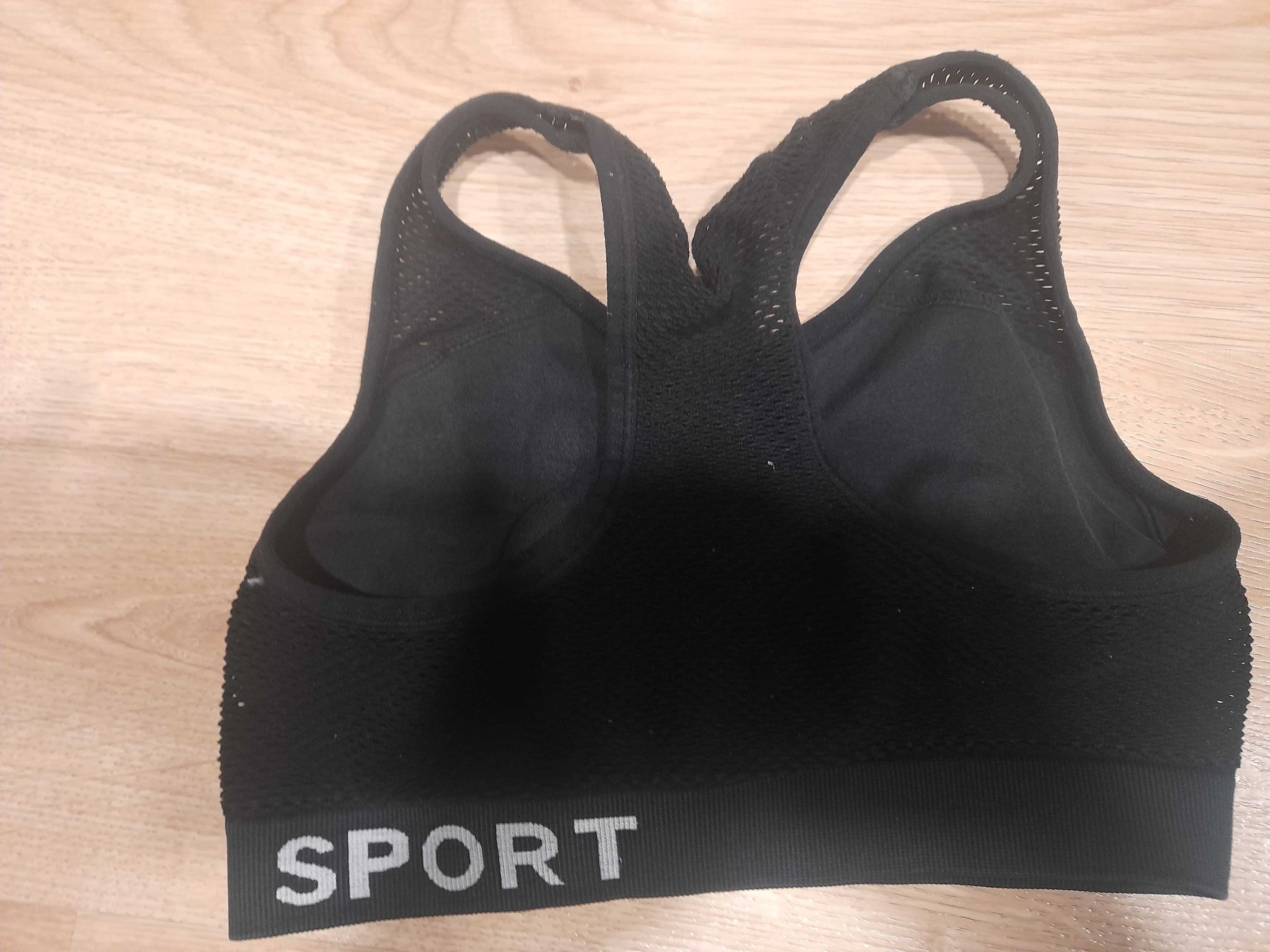 Biustonosz sportowy czarny DKNY sport rozm. S