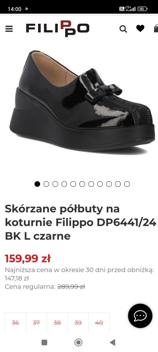 Skórzane półbuty Filippo