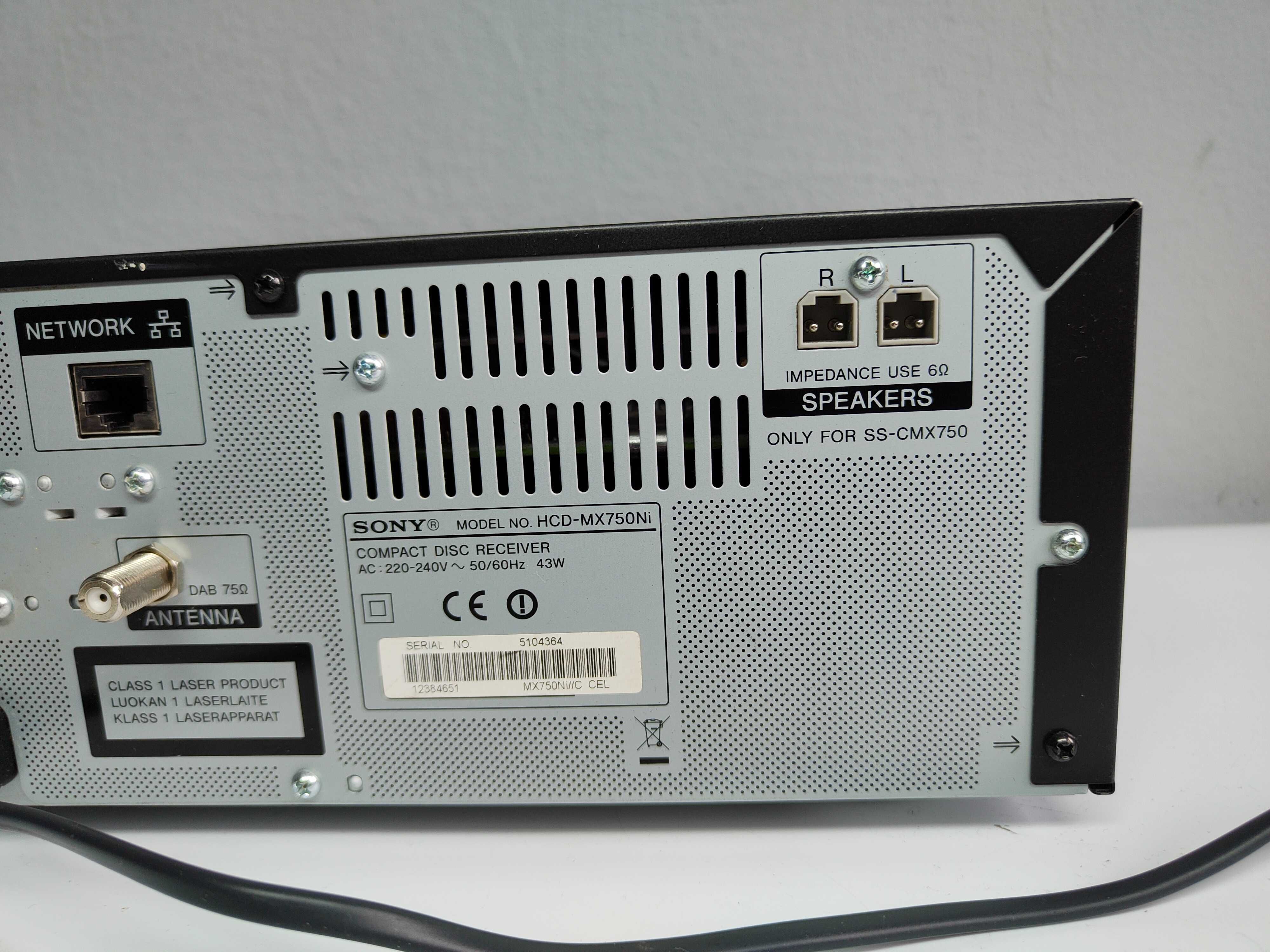 Amplituner z USB, MP3, SONY CMT-MX750Ni Micro Hi-Fi Component System