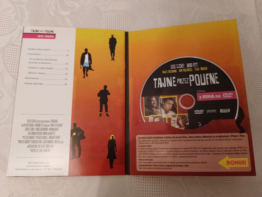Film DVD "TAJNE PRZEZ POUFNE" + książka, reż. bracia Coen, komedia