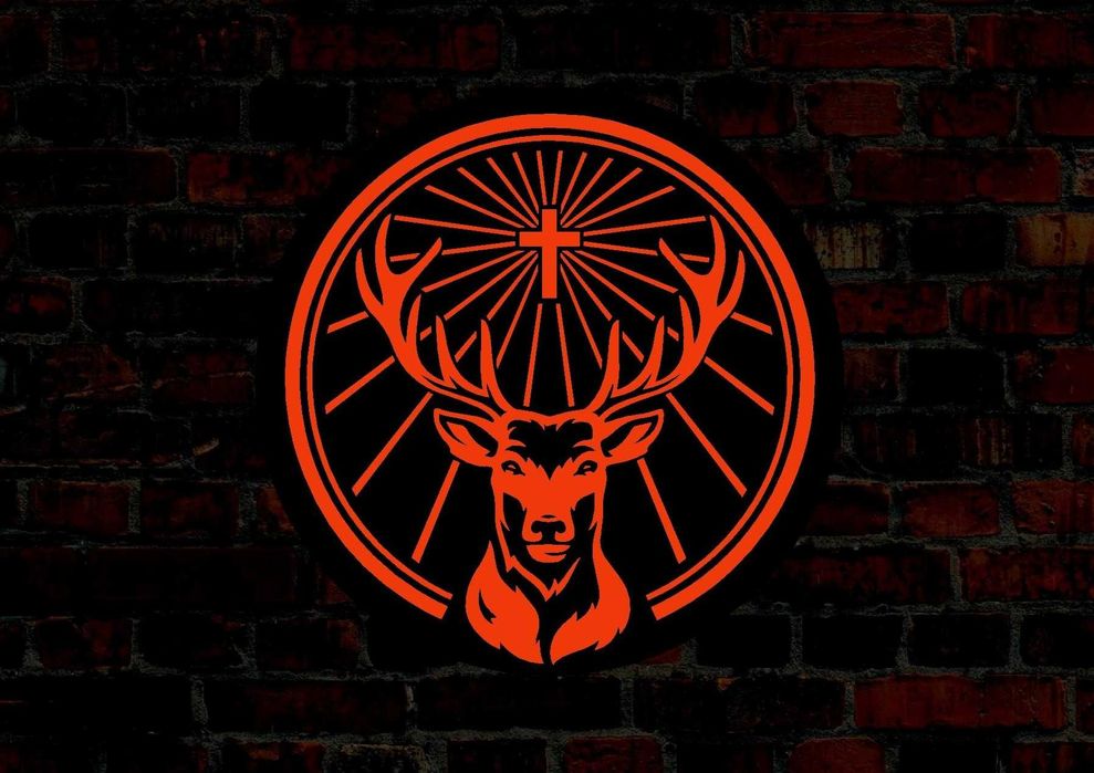 Neon Jagermeister, Reklama świecąca 3D, PRODUCENT, Baner, Kaseton LED