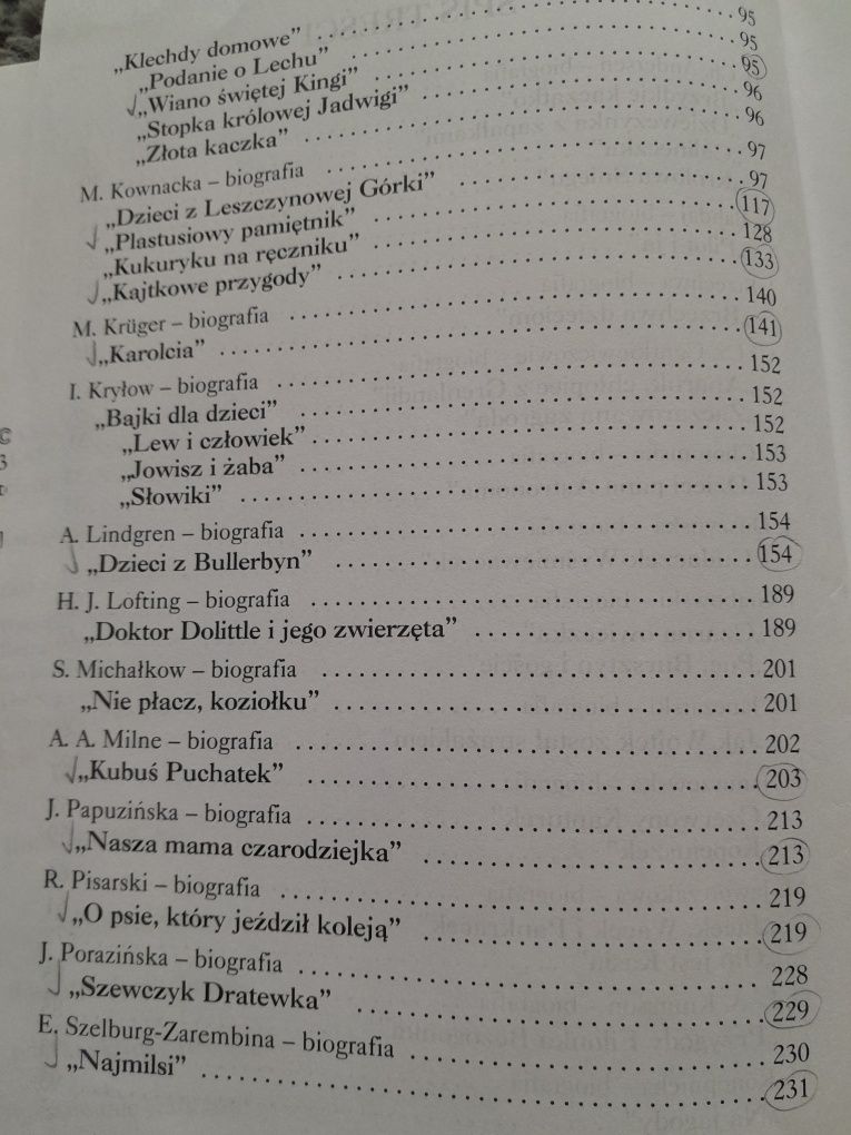 Ściąga z lektur klasa 1-3 szkola podstawowa