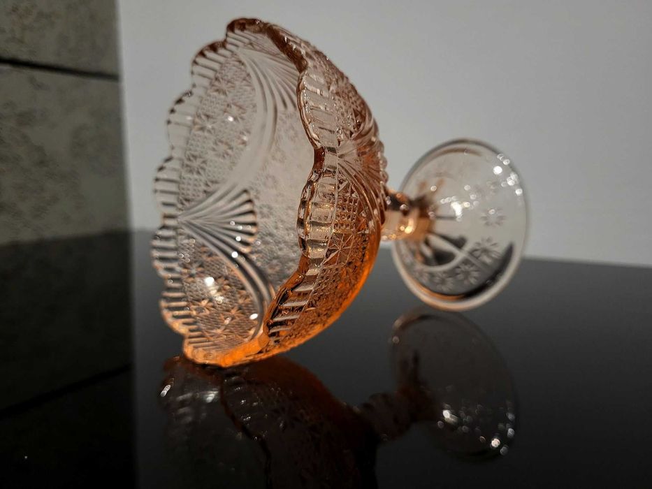 Cukiernica GIRLANDY pucharek HSG Ząbkowice szkło kolorowe RETRO