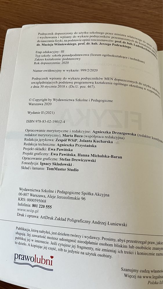 Fizyka 2 WSiP podrecznik liceum technikum zakres podstawowy