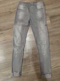 Jegginsy tregginsy spodnie jeansowe dziewczęce na gumce r. 146 152