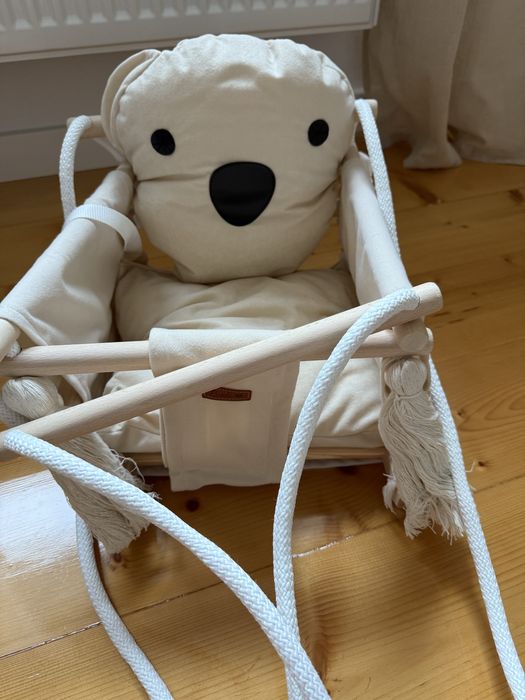 Huśtawka Nowa !  drewniana Miś dziecieca