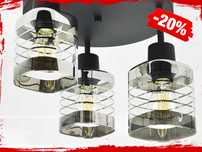 Profesjonalna SZKLANA LAMPA Wisząca Sufitowa Żyrandol Led Żarówki -20%