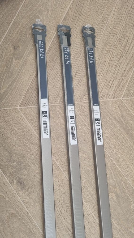 Profil aluminiowy zakonczeniowy wykonczeniowy kolor tytan 25mmx 2000mm