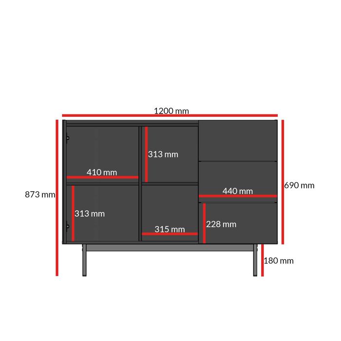 Komoda z szufladami Noel 1D3S 125 2 warianty [Darmowa Dostawa]