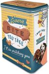 Caixa em Lata - Estilo Retro - Biscoitos Cão - 1,3Lt de capacidade