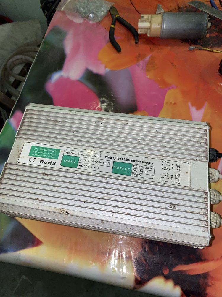 Блок питания для LED 12v 200w ip67