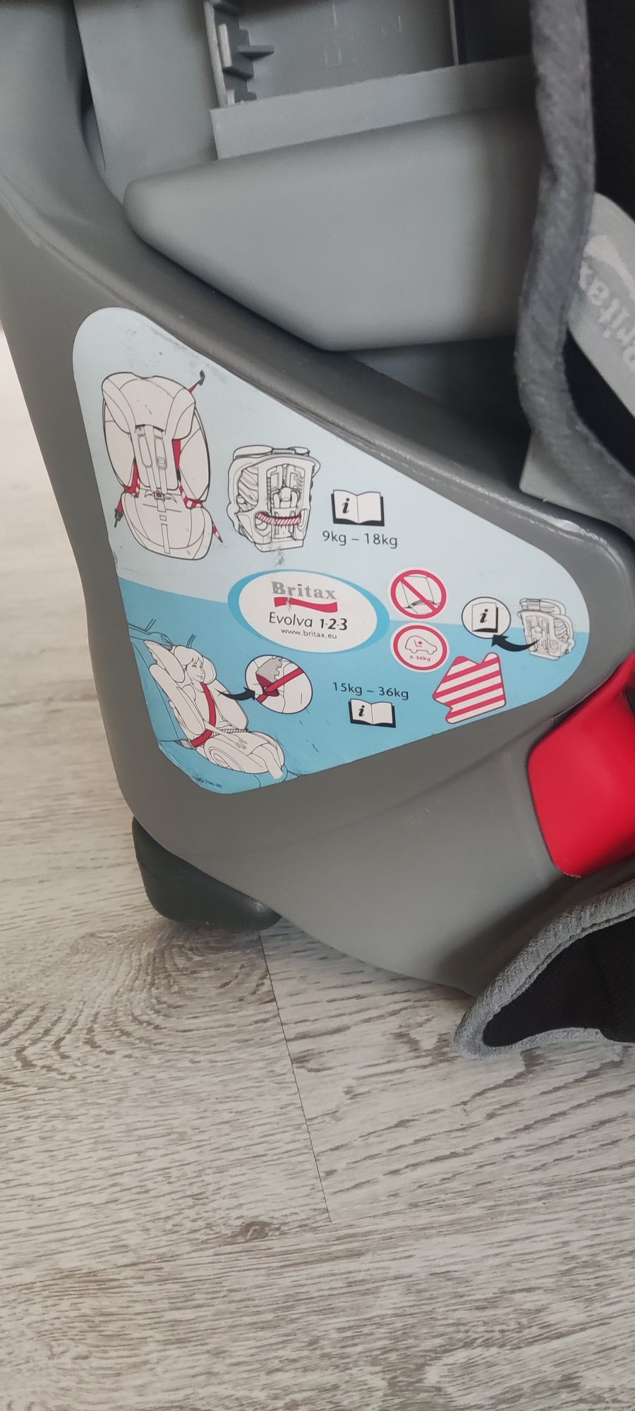 Fotelik Britax Evolva 1-2- 3, od 9-36kg.