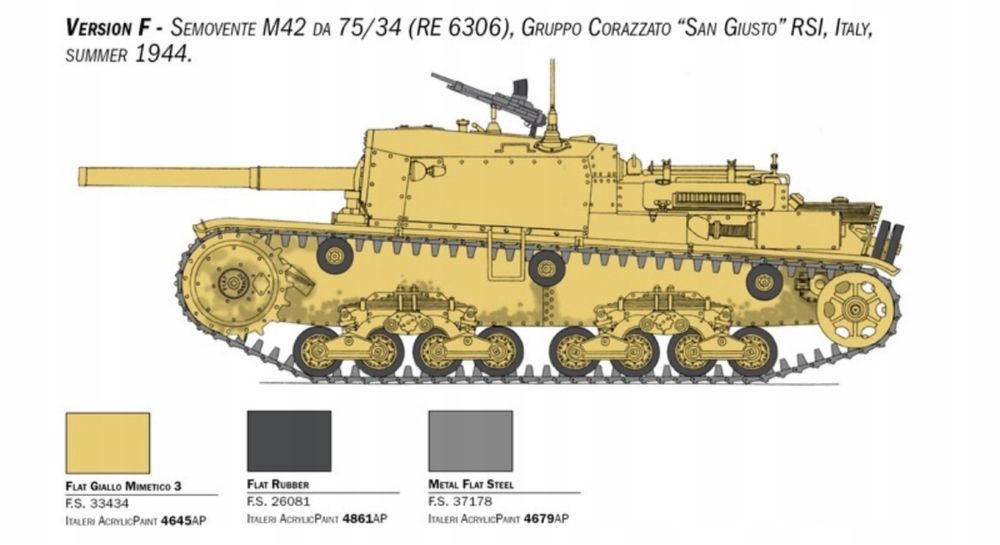 Czołg Semovente M42 model 1:35 Italeri 6584