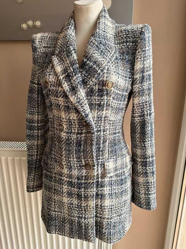 Blezer ZARA marynarka z tkaniny teksturalnej XS