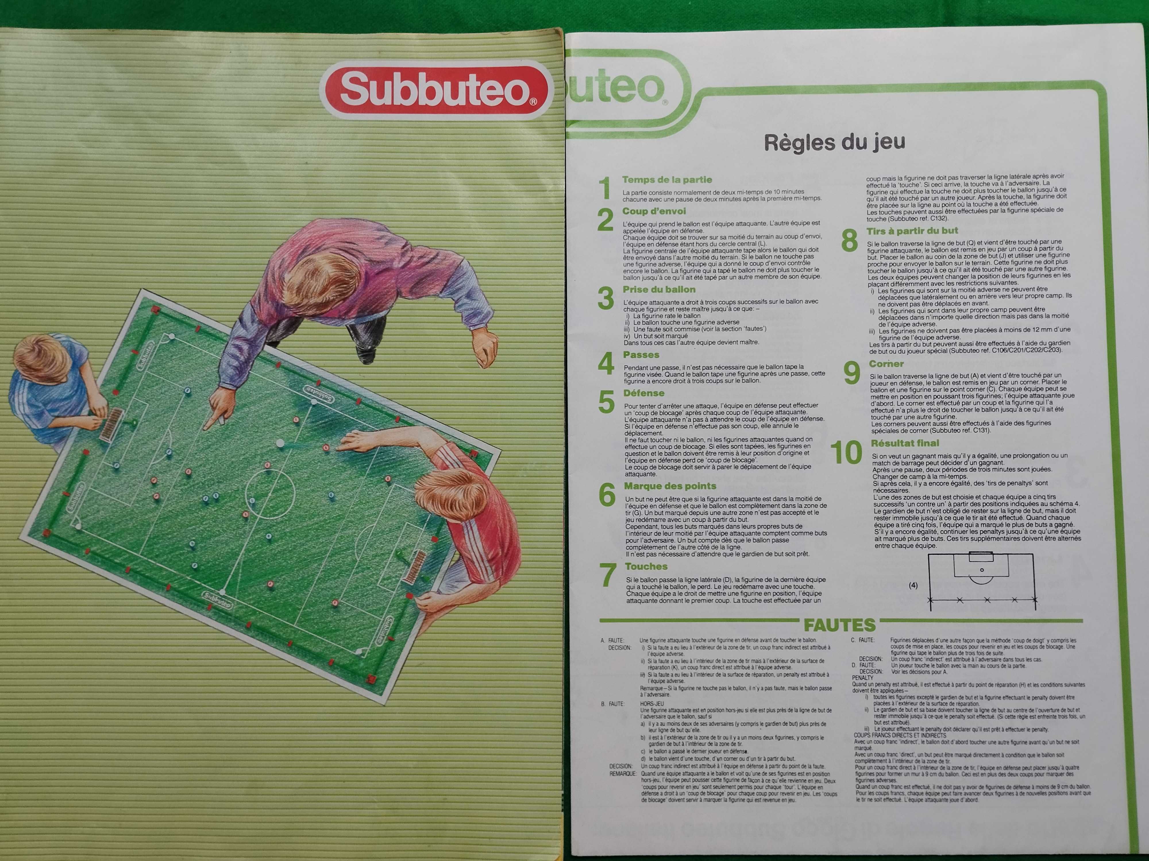 Catálogos instruçoes e folhetos de Subbuteo anos 70 80 90