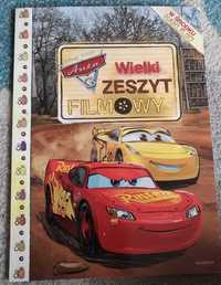 wielki zeszyt filmowy autka cars Disney Pixar