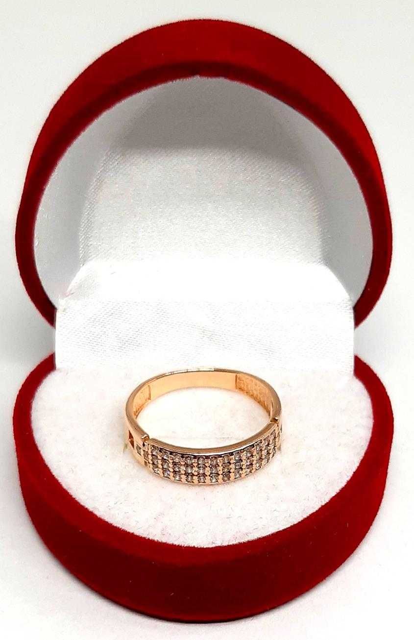 Złoty pierścionek z Cyrkoniami PR.585  W:2,92gr R.14 InterSKLEP