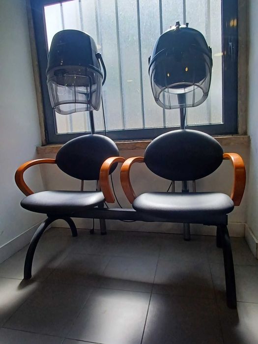 Cadeiras cabeleireiro,c/ secadores de pé Salon Ambience e Artem Basic4