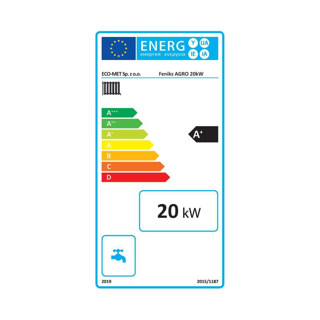 Kocioł do spalania drewna Feniks AGRO 20kW ECODESIGN 5 Klasa Lista ZUM