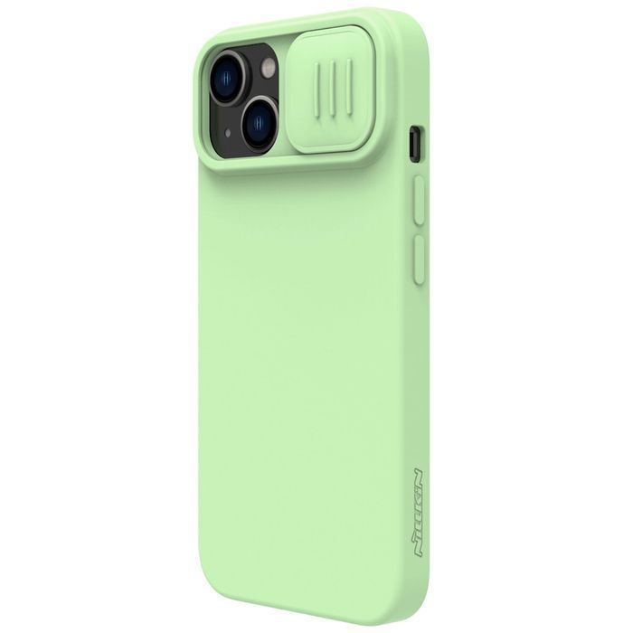 Etui Nillkin CamShield Silky Silicone Case do iPhone 15 - Miętowe