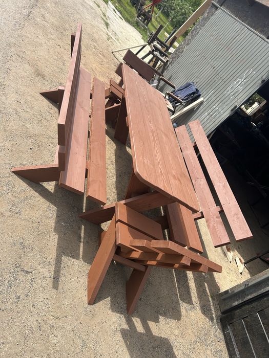 Solidne meble ogrodowe huśtawki piaskownice pergole stoly piknikowe