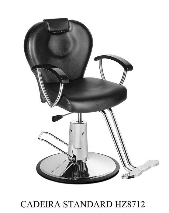 Cadeira Hidráulica e Reclinável de Barberaria - Nova e Profissional