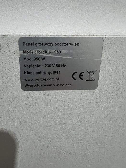 Panel grzewczy na podczerwień z termostatem