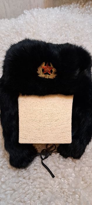 Czapka uszatka z naturalnego futra – wojskowa, ZSRR