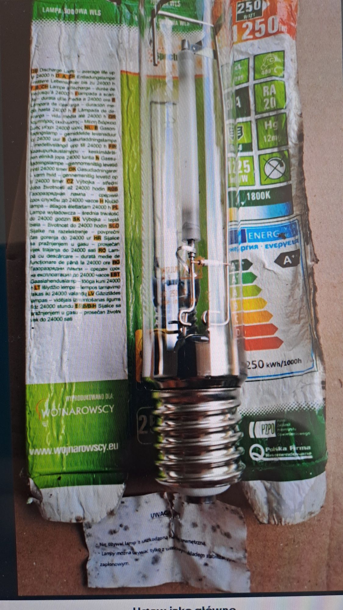 Lampa sodowa WLS 250W.