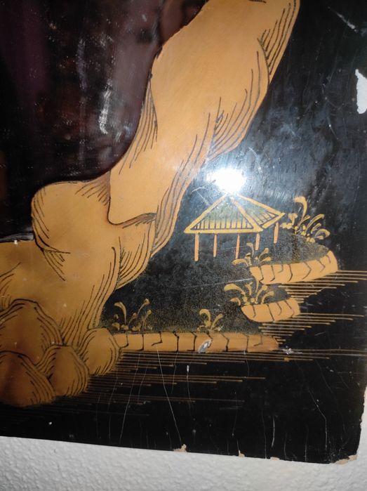 Espelho pintado a tinta da China