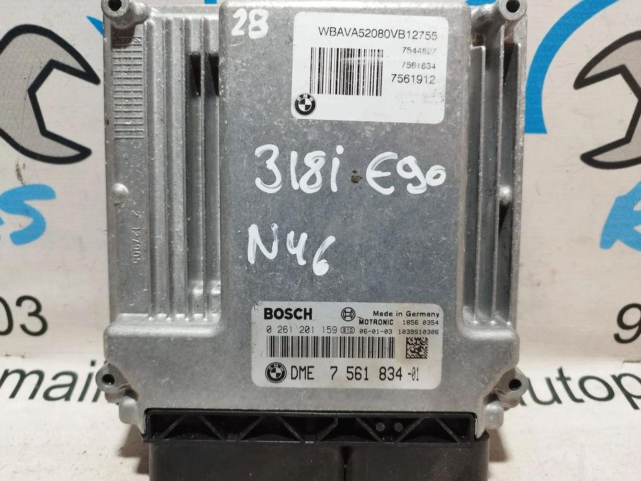 .CENTRALINA ECU MOTOR BOSCH BMW SERIE 3 E90 318I N46 0261201159 0 261 201 159 7561834 7 561 834 SERIE 1 E87 SERIE 3 E91 118I 320I