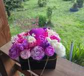 Flower box candle w torebce