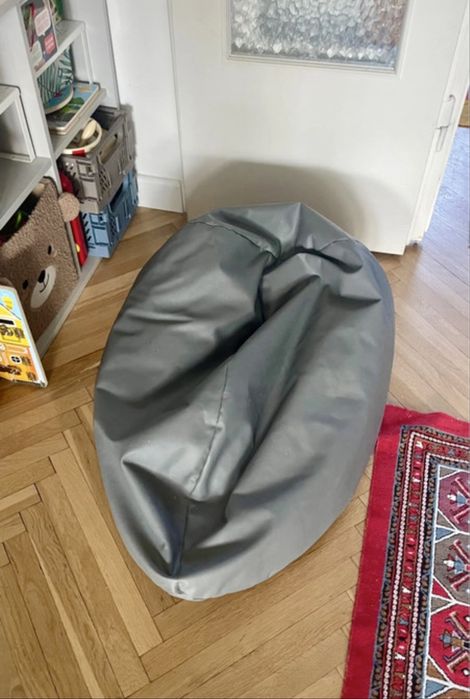 Puf worek sako szary