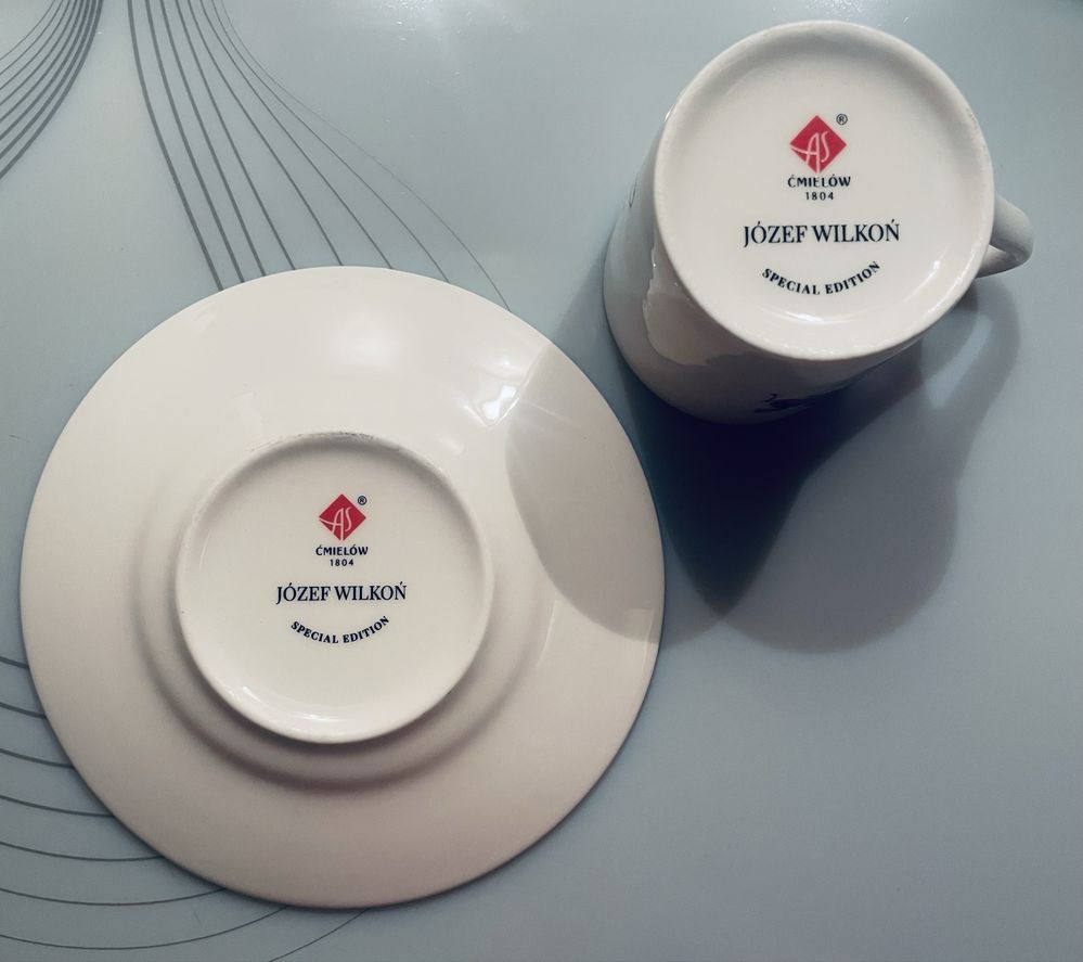 Józef Wilkoń Ćmielów - porcelanowa filiżanka do espresso z ceryfikatem