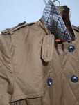 Плащ тренч двубортний койот великий розмір принт burberry