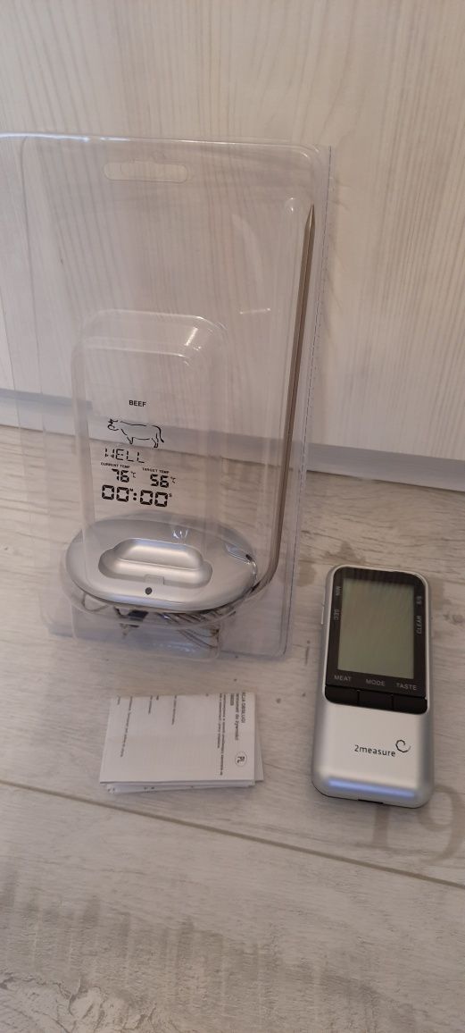 Termometr elektroniczny z termosondą do żywności. Spożywczy. Kuchenny.