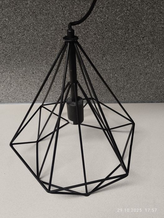 Żyrandol czarny loft