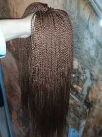 Парик,шиньон африканские, бенгальские косички 45см. цвет русый