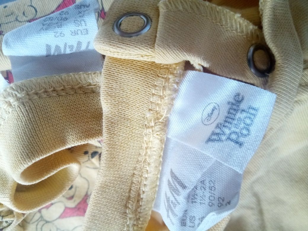 2 x rampers 92 z krótkim rękawem H&M Kubuś Puchatek