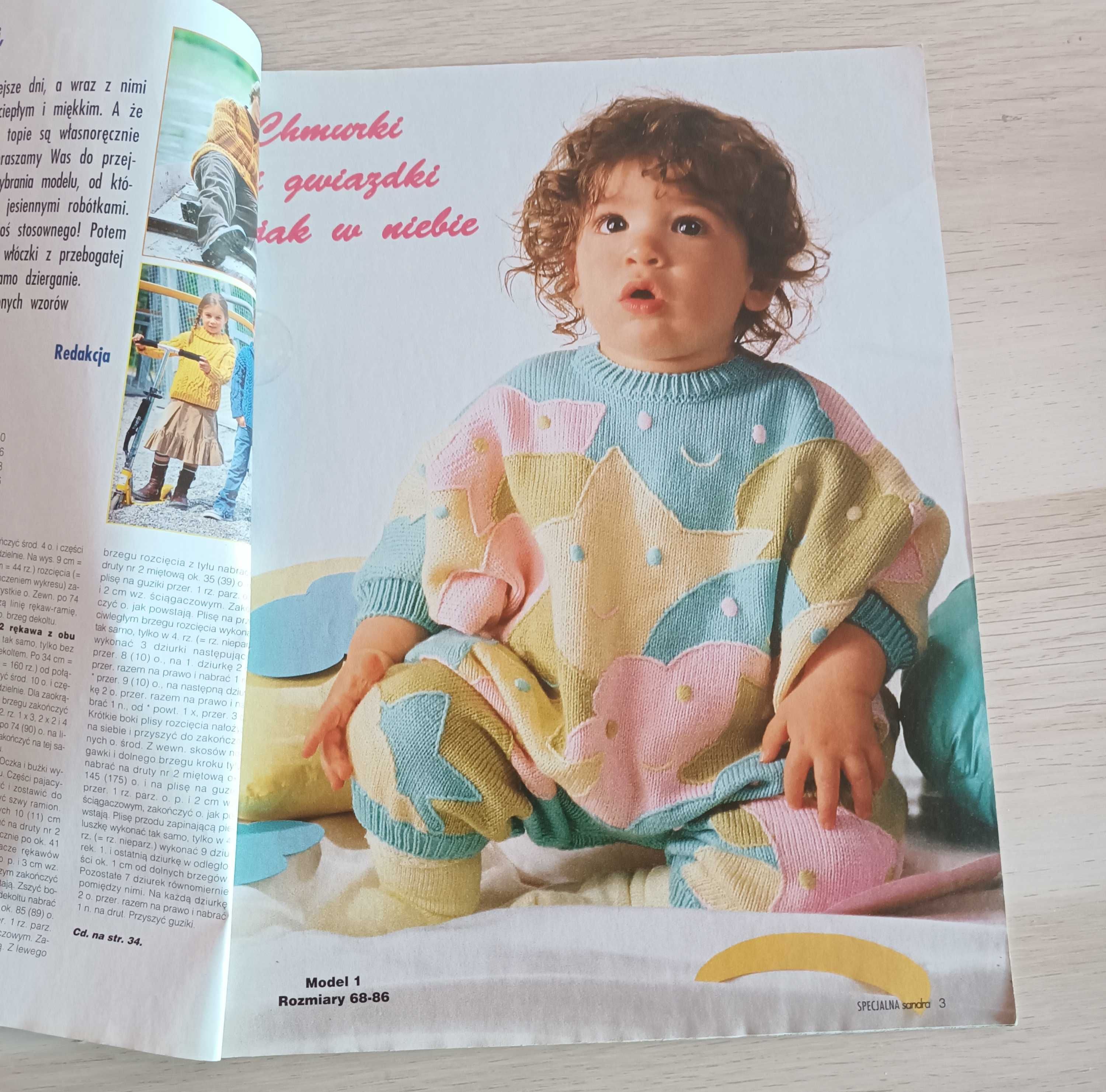 Jesienne swetry dla dzieci i dla dorosłych Sandra specjalna nr 3/2007