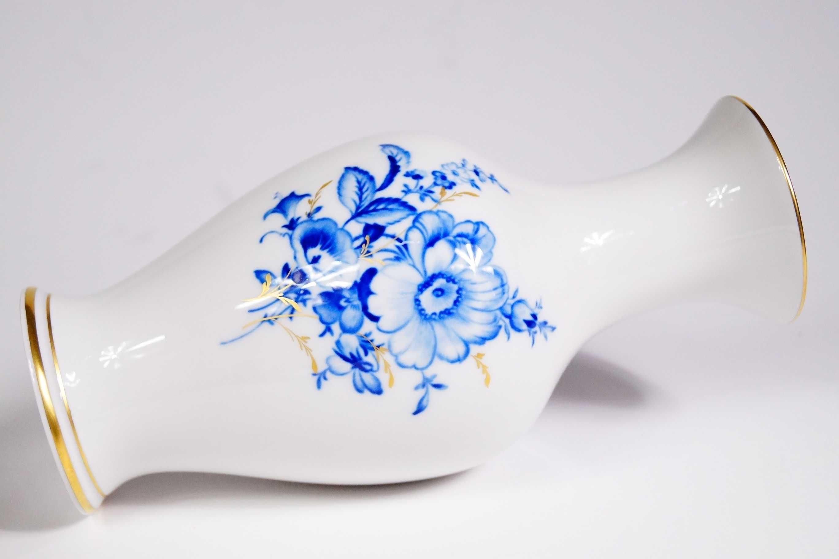 MIŚNIA - kobaltowy wazon dekoracja meissen