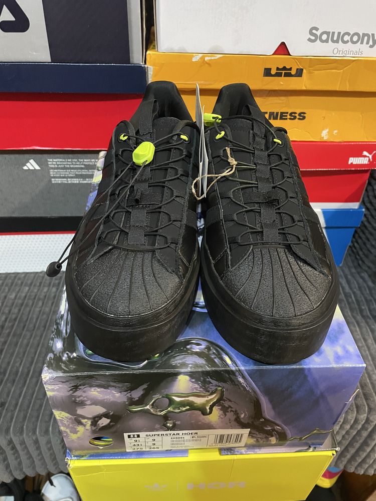 Кросівки HÖR x Adidas Superstar 'Black' шкіра оригінал
