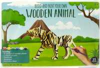 Drewniane puzzle 3D do malowania. Tygrys