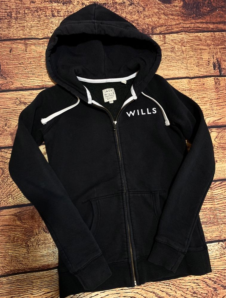 Женская черная кофта толстовка худи Jack Wills Xs