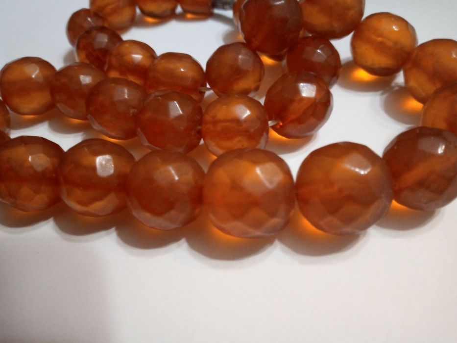 Граньоні буси янтар, вінтаж намисто бруштин