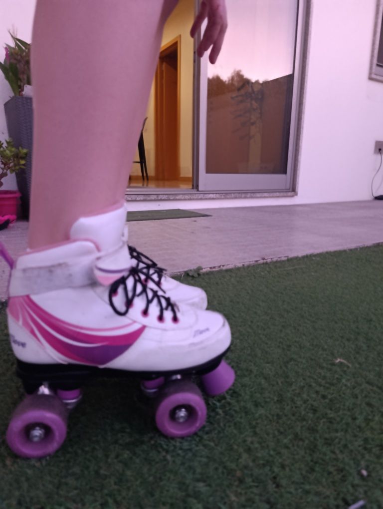 patins usados + proteção