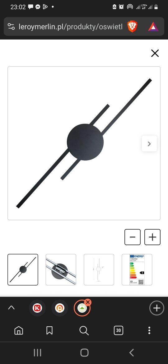 Nowoczesny Kinkiet Java czarny LED Tk Lighting