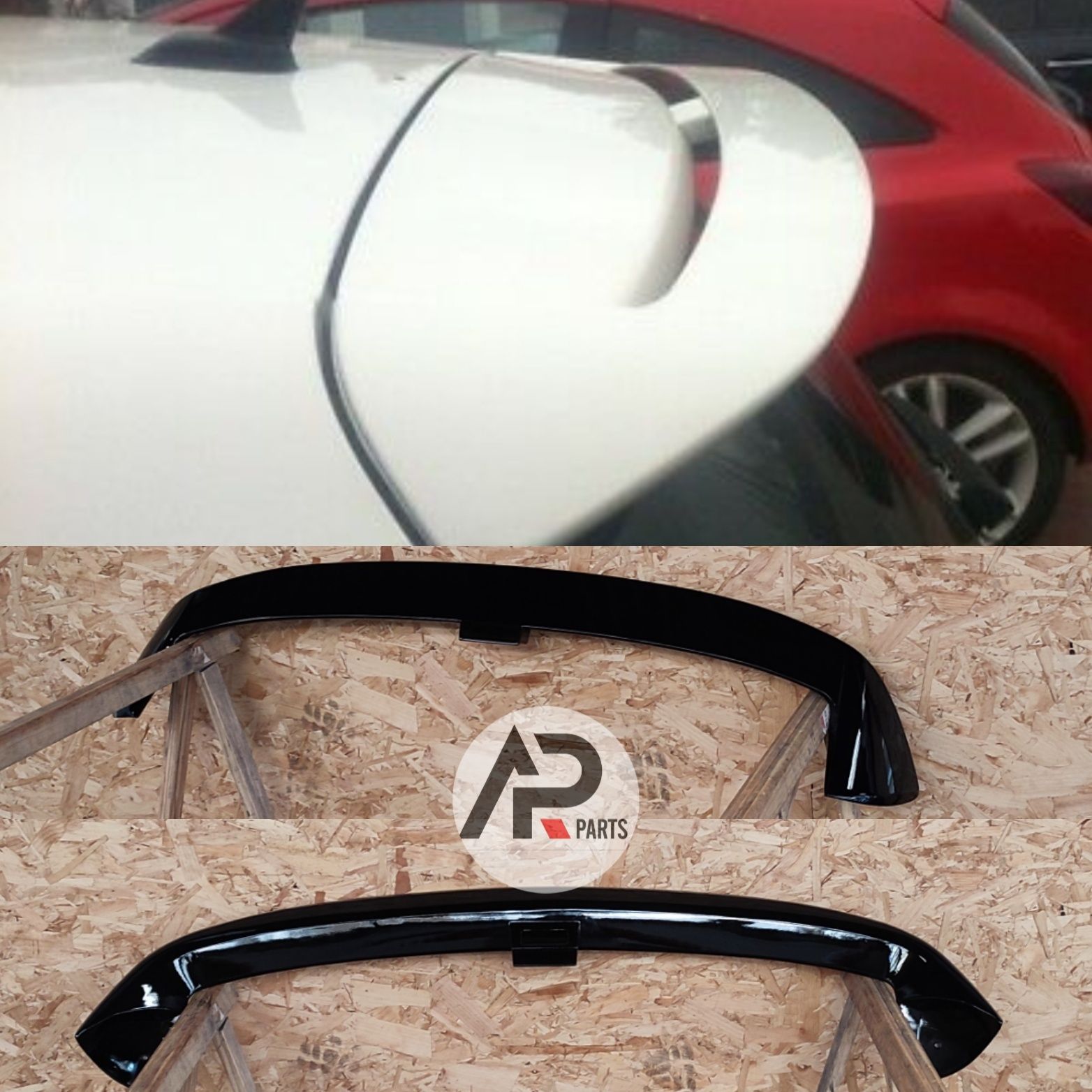 VW Golf 6 Aileron Spoiler Mala Preto brilhante