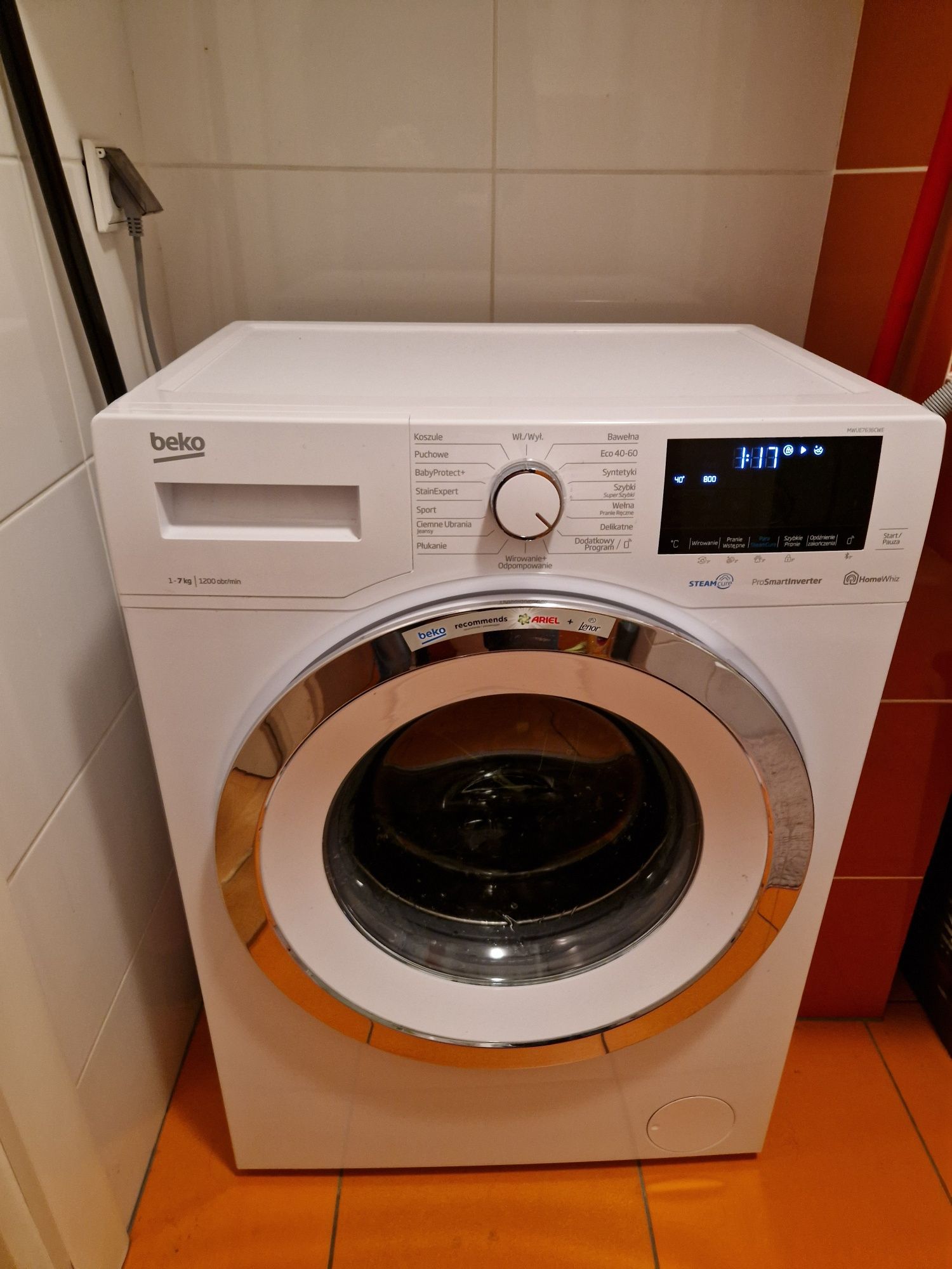 Pralka BEKO MWUE7636CWE  7kg 49 cm Gwarancja prawie nowa